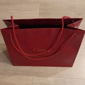 Cartier paper shopping bag W13.75 x H11.75 x D 6.25 inches